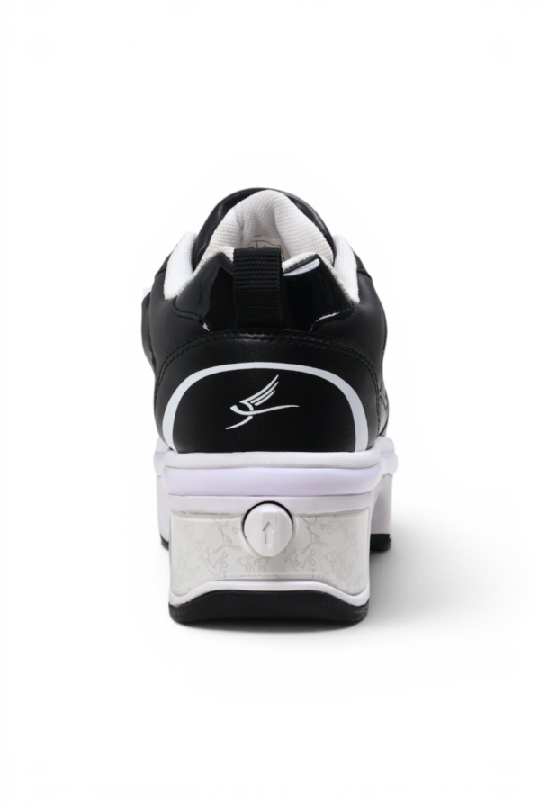 Sneaker Siyah Beyaz Tekerlekli Ayakkabı — Paten Ayakkabı Siyah Beyaz | Laykids